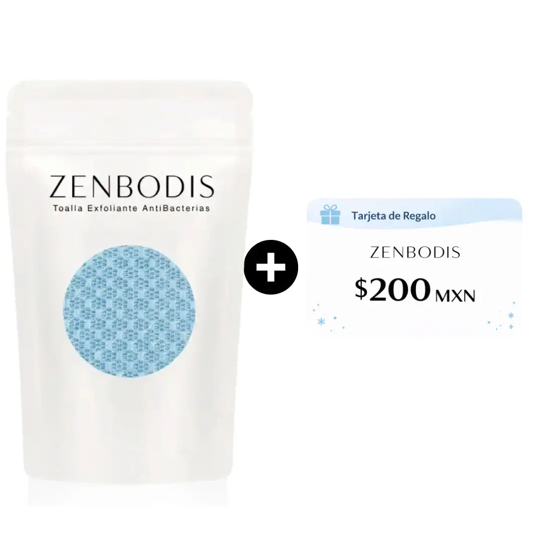 Toalla Exfoliante Anti Bacterias ZenBodis™ + Tarjeta Regalo $200